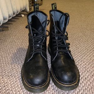 Black combat boots